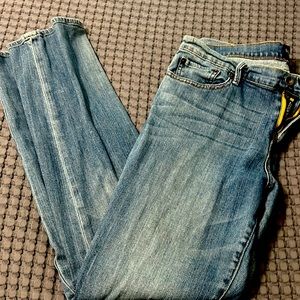 Light washed blue jeans